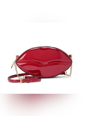 Victoria's Secret Red Patent Lip Crossbody Bag
